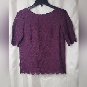 Club Monaco lace top, burgundy/wine color